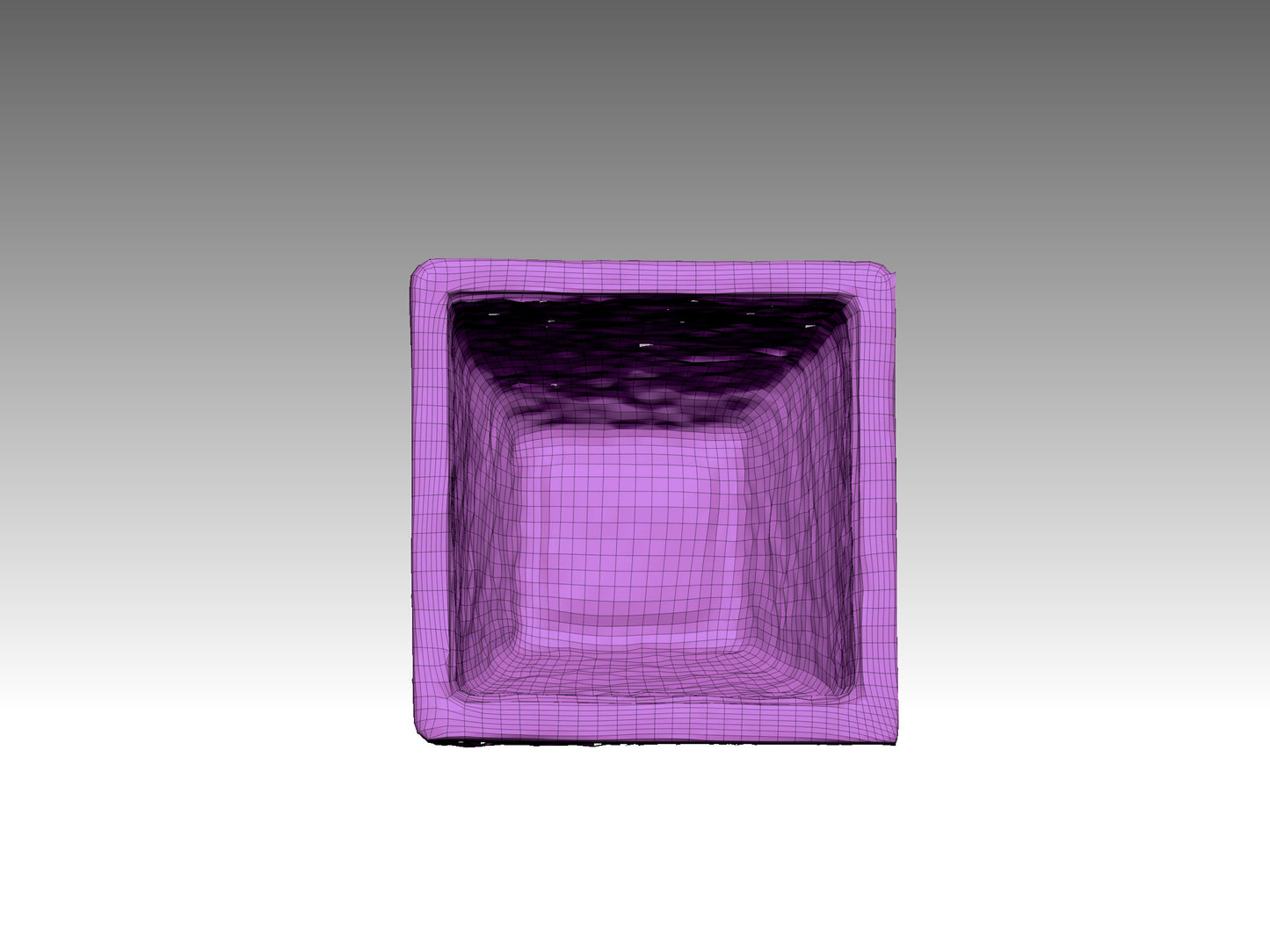 3D model of textured zisha flowerpot