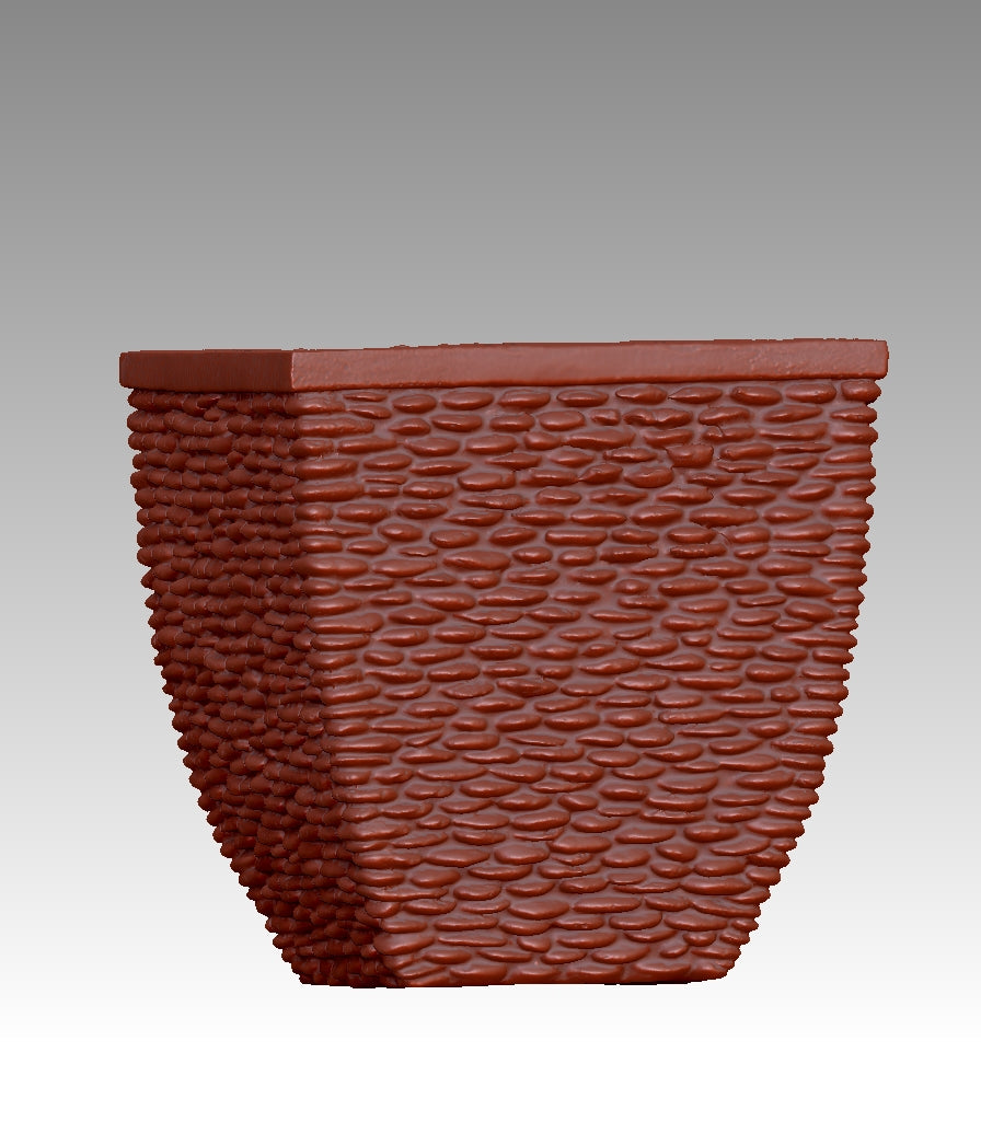 3D model of textured zisha flowerpot