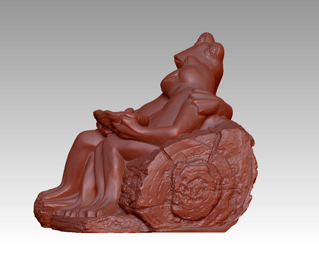 Cute and Fun Double Frog 3D Model