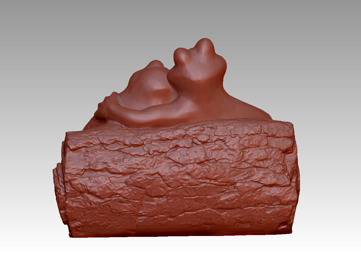 Cute and Fun Double Frog 3D Model