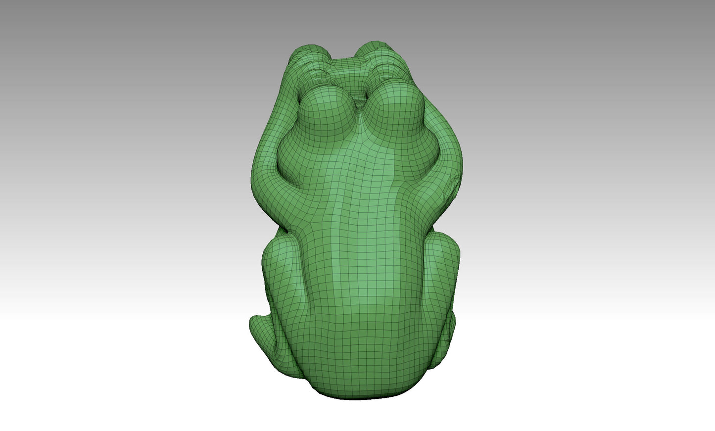 3D telescope frog diorama model