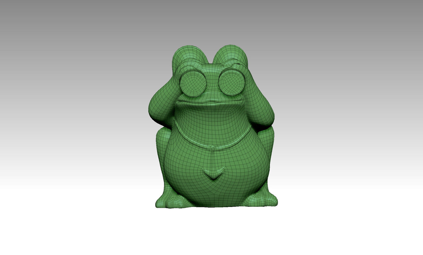 3D telescope frog diorama model