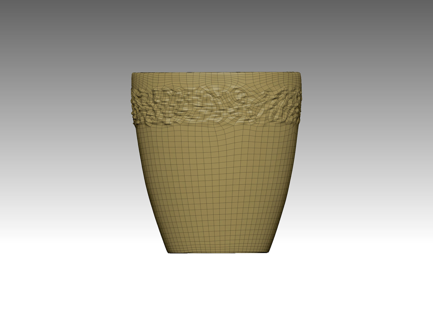 3D flower pot model