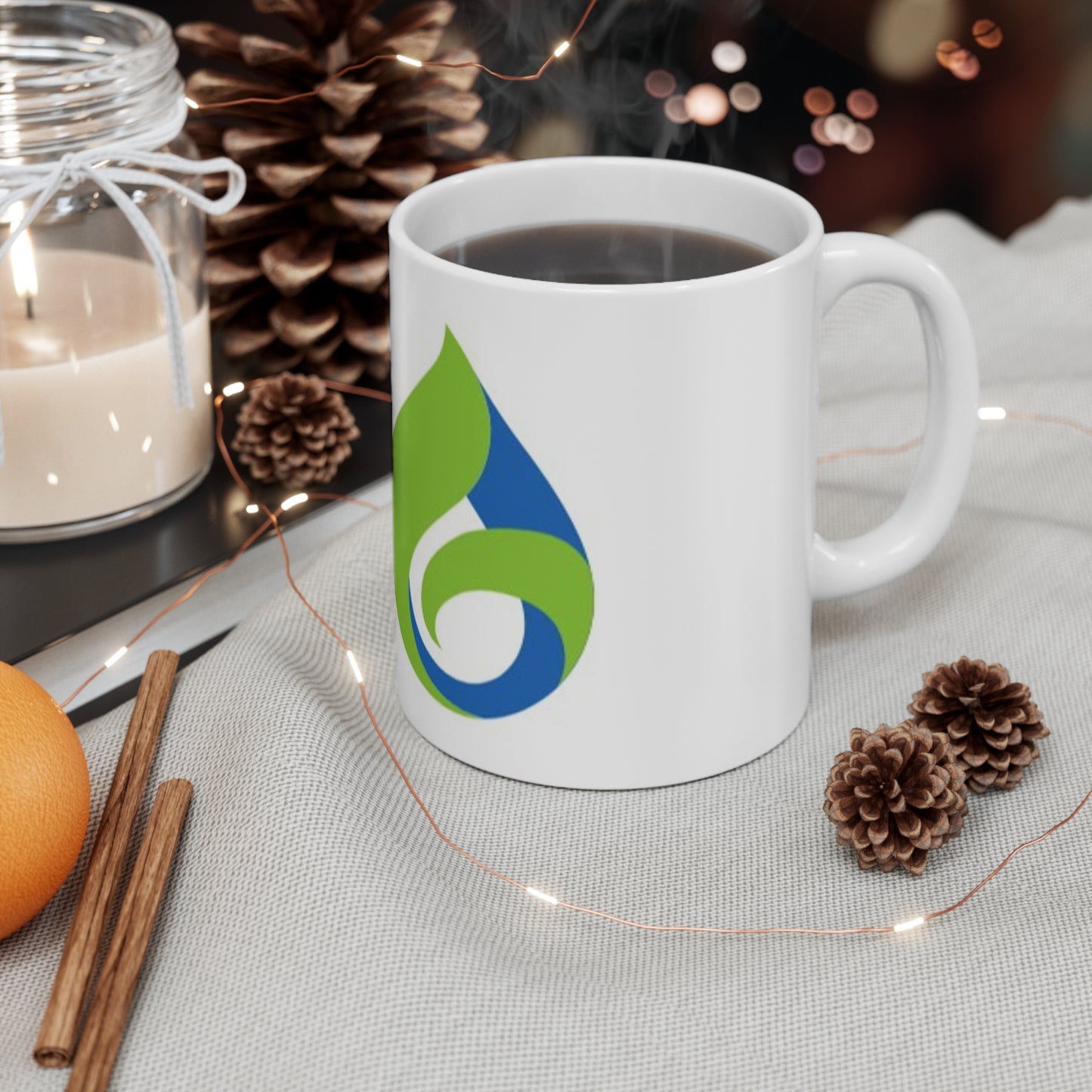 Ceramic Mug 11oz Green Earth Technologies Logo