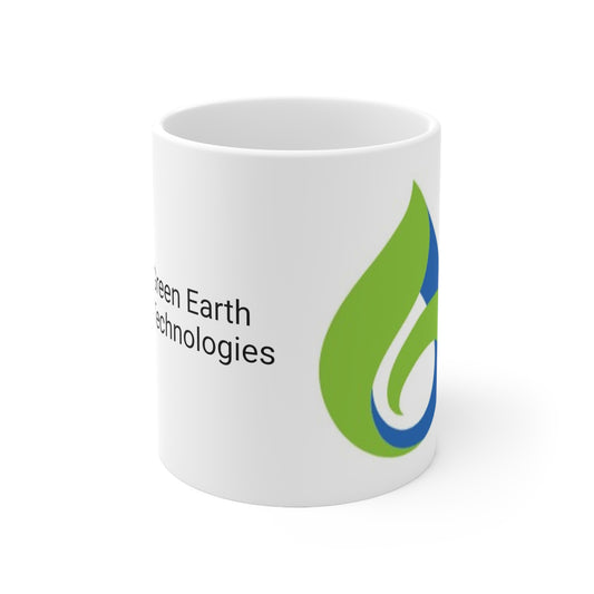 Ceramic Mug 11oz Green Earth Technologies Logo