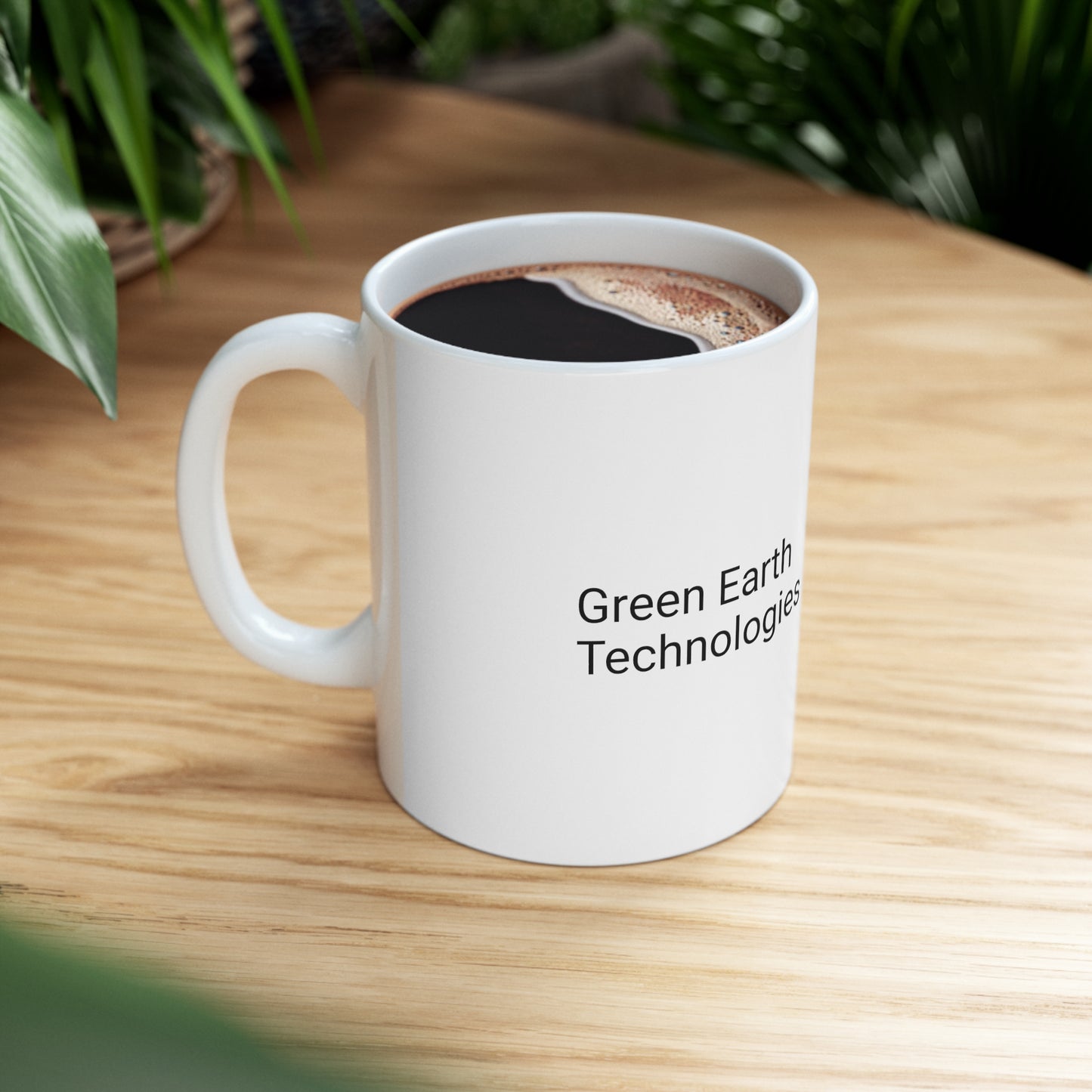 Ceramic Mug 11oz Green Earth Technologies Logo