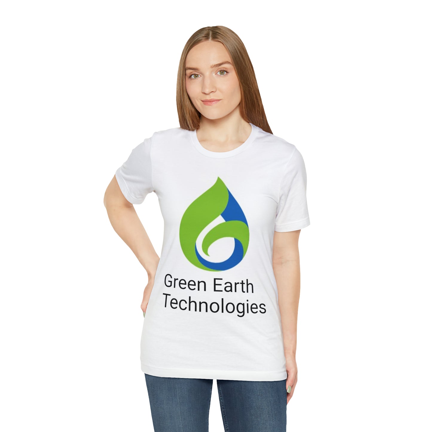 Unisex Jersey Short Sleeve Tee; Green Earth Logo