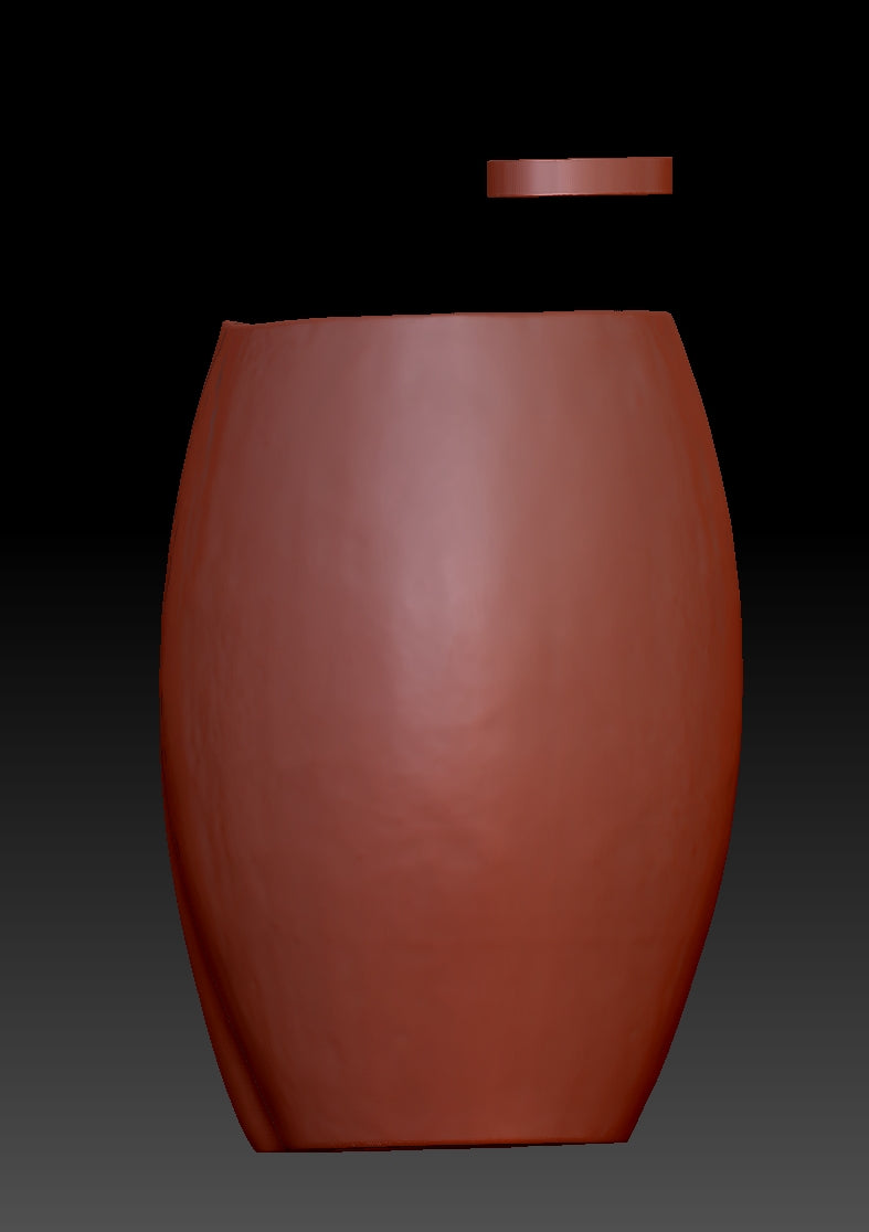 Zen-inspired flowing water ceramic pot