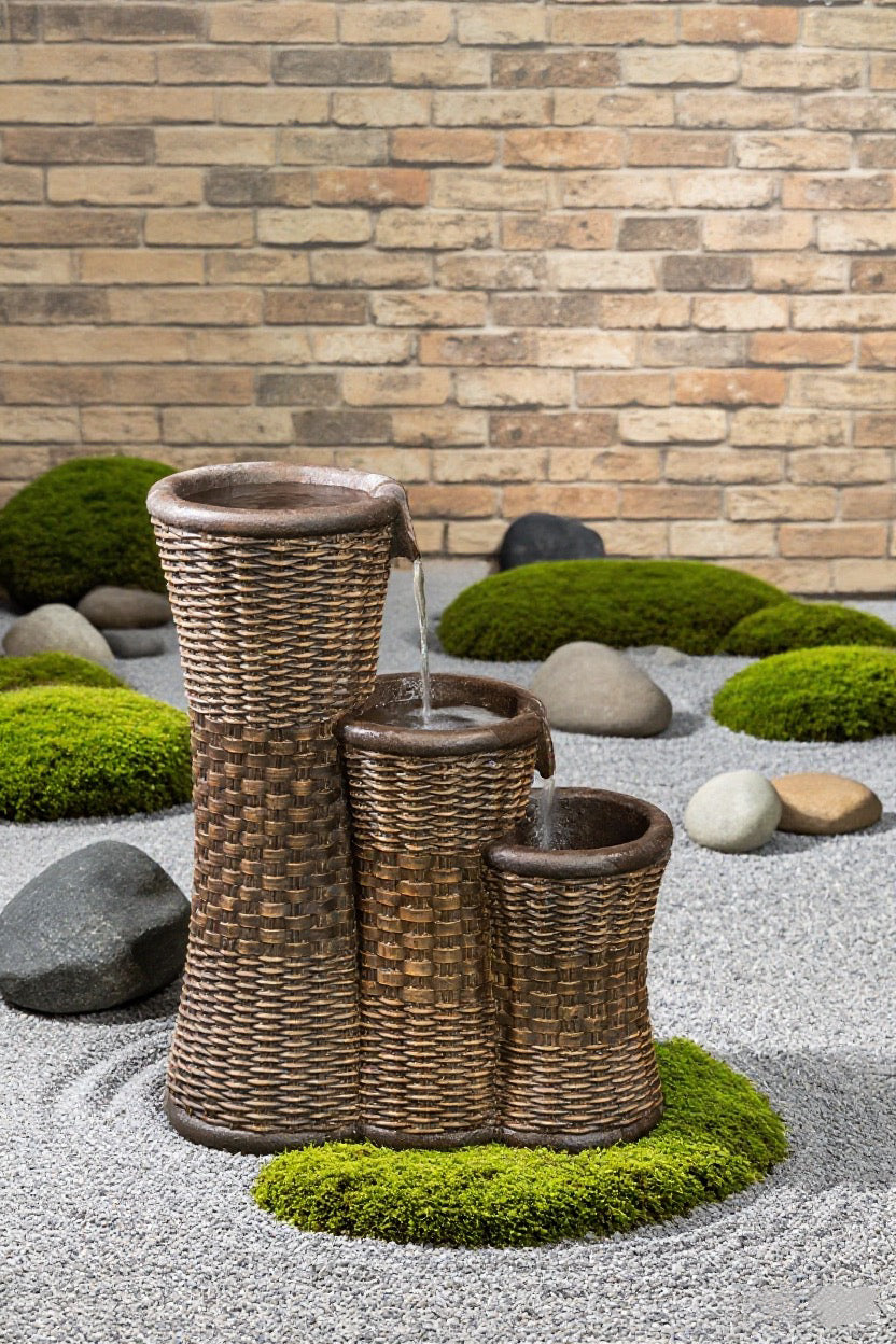 woven texture water feature