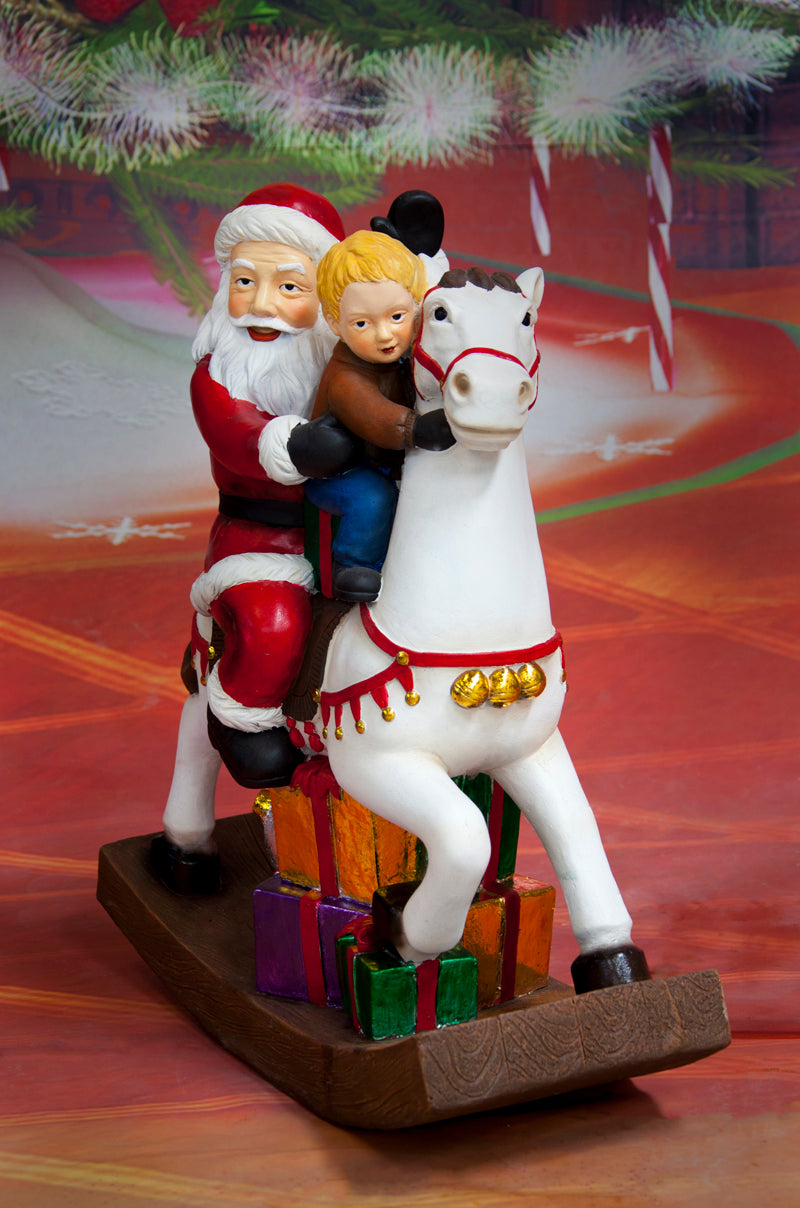 American retro gift Santa Claus rocking horse