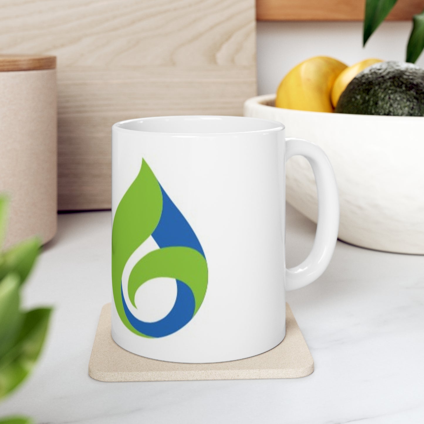 Ceramic Mug 11oz Green Earth Technologies Logo