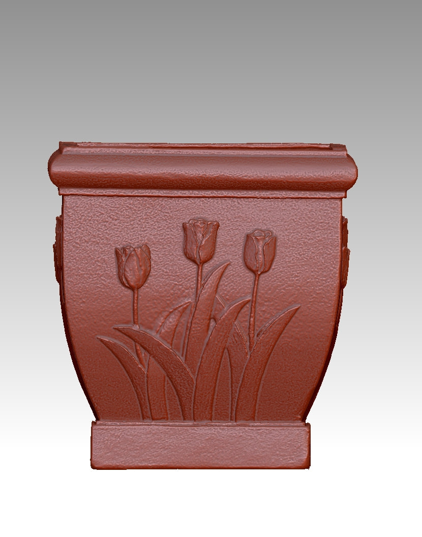 Retro embossed flowerpot