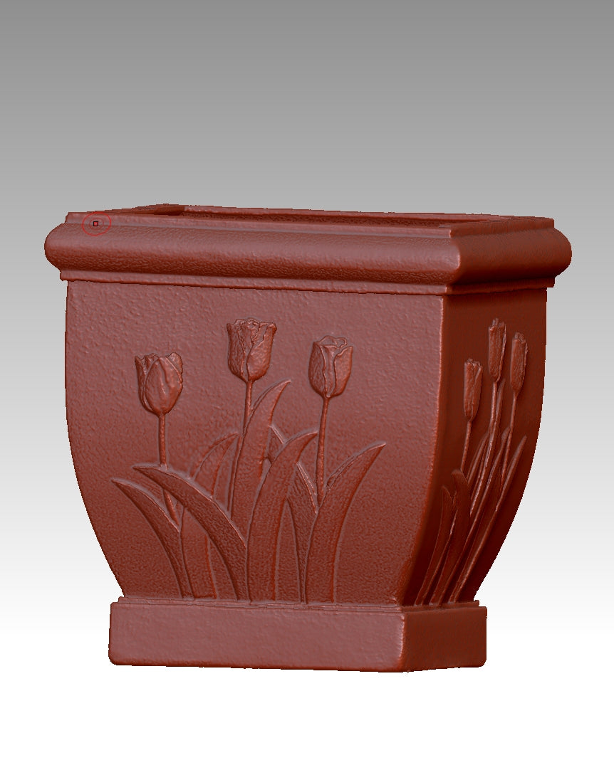 Retro embossed flowerpot