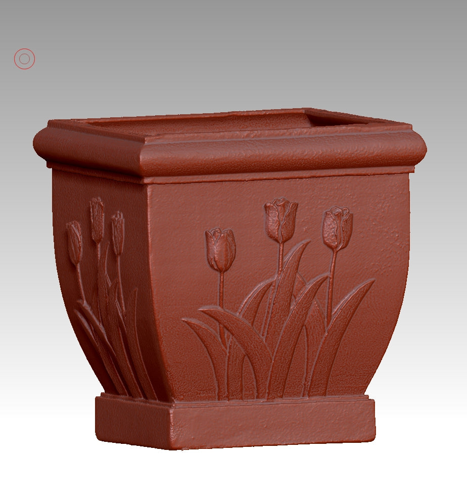 Retro embossed flowerpot