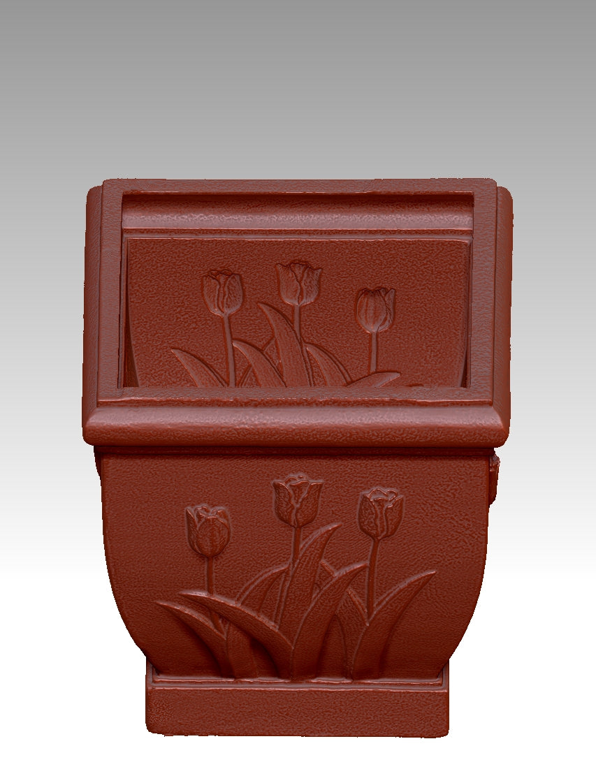 Retro embossed flowerpot