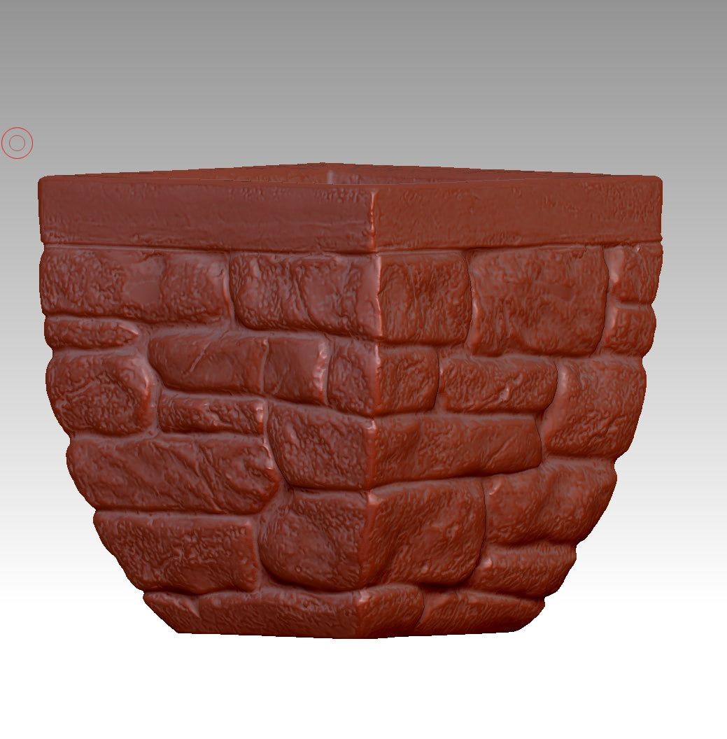 Stone-pattern flowerpot