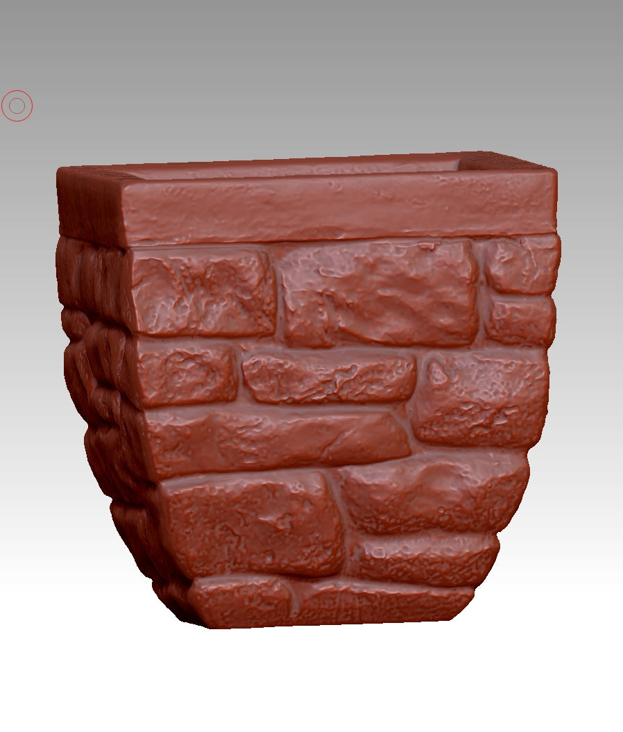 Stone-pattern flowerpot