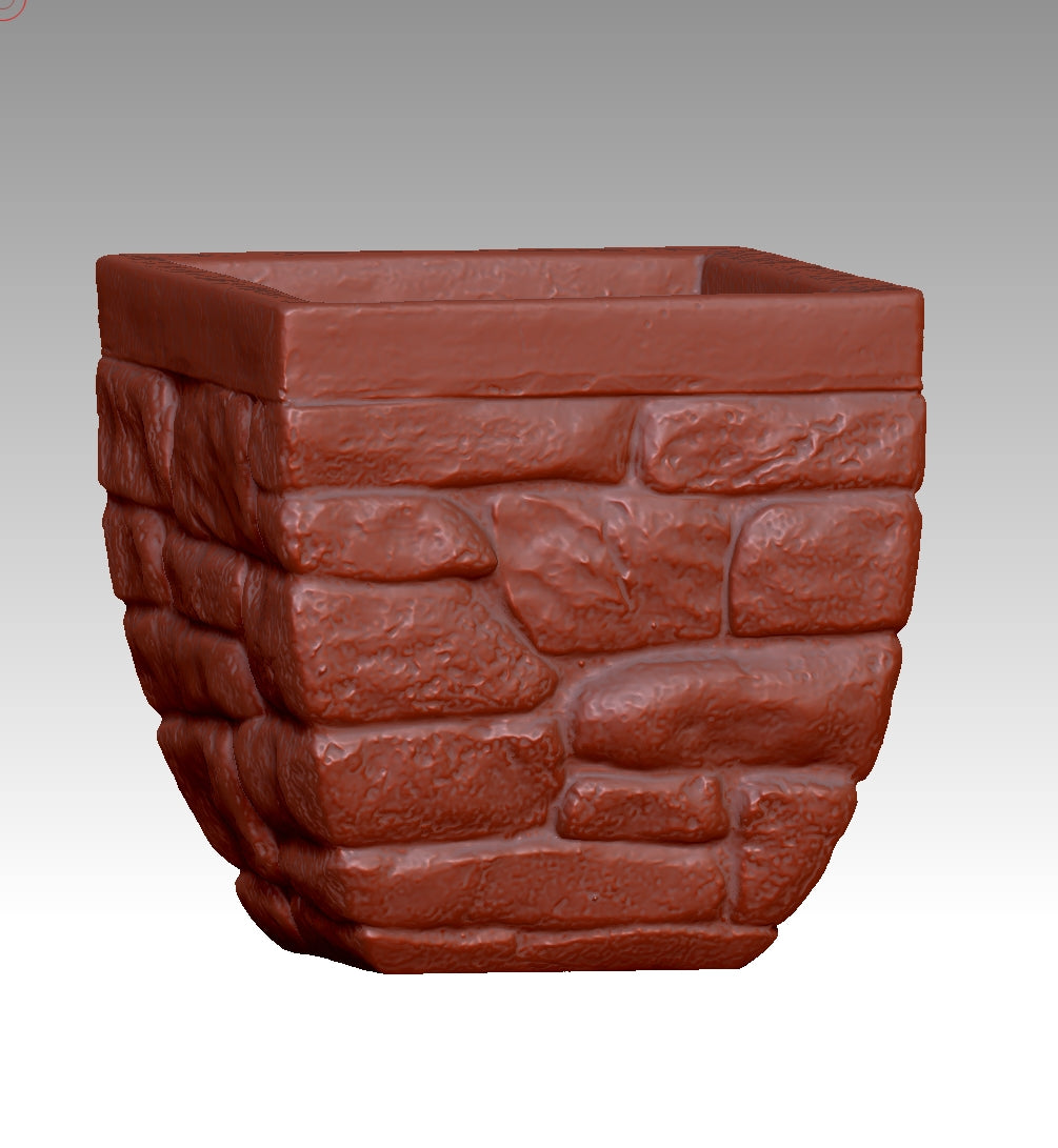 Stone-pattern flowerpot