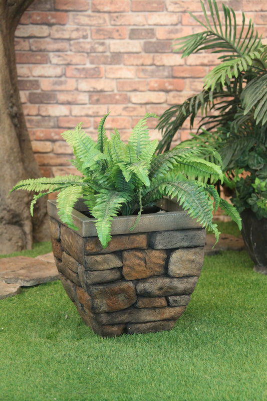Stone-pattern flowerpot