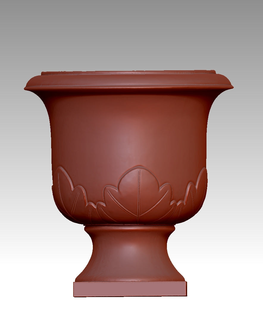 Vintage carved flower pot