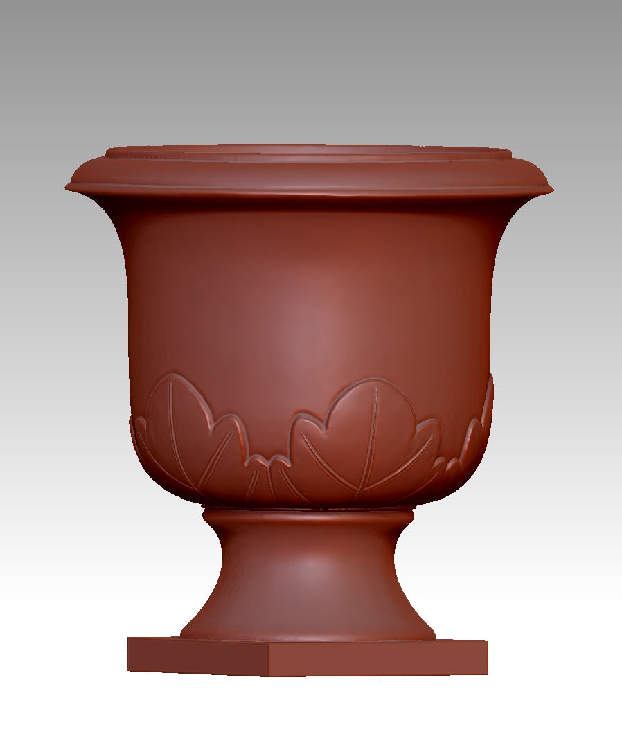 Vintage carved flower pot