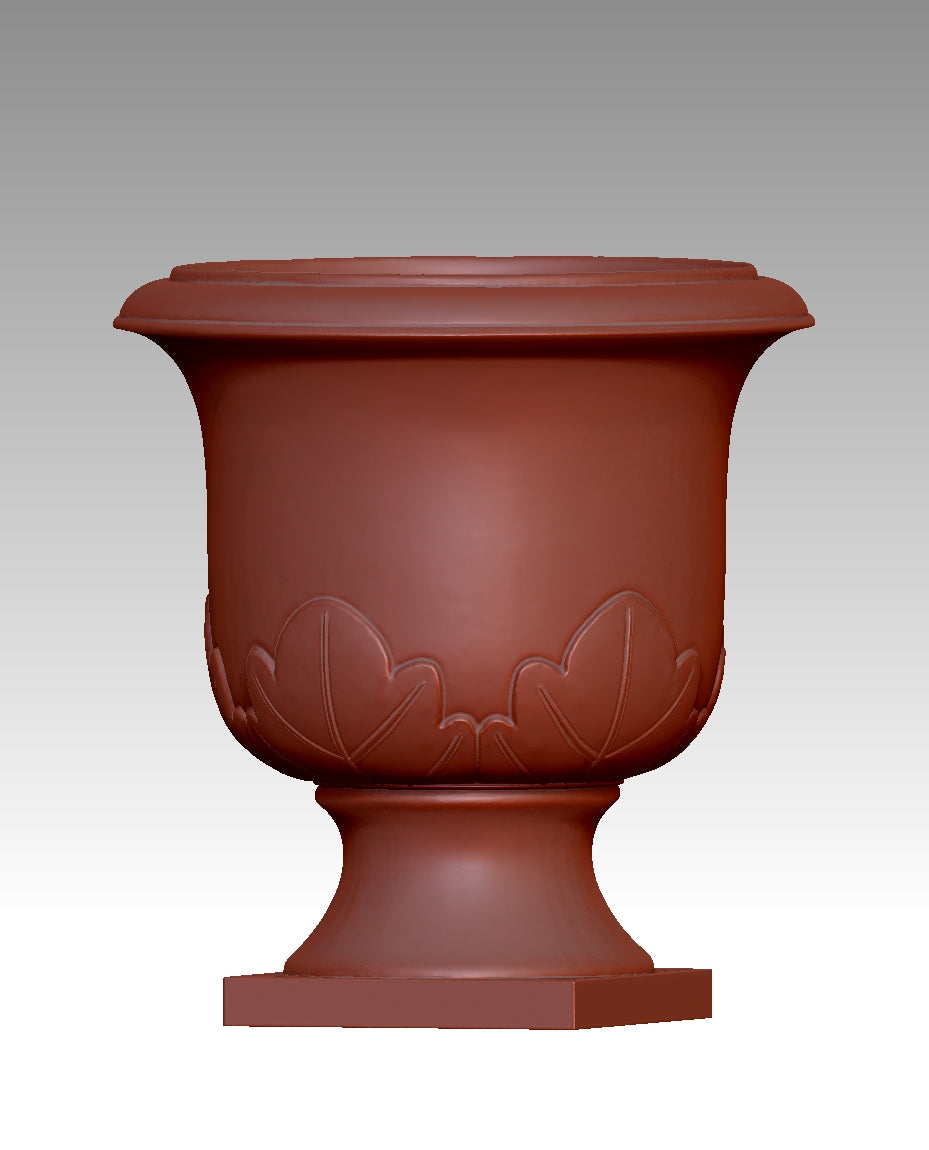 Vintage carved flower pot