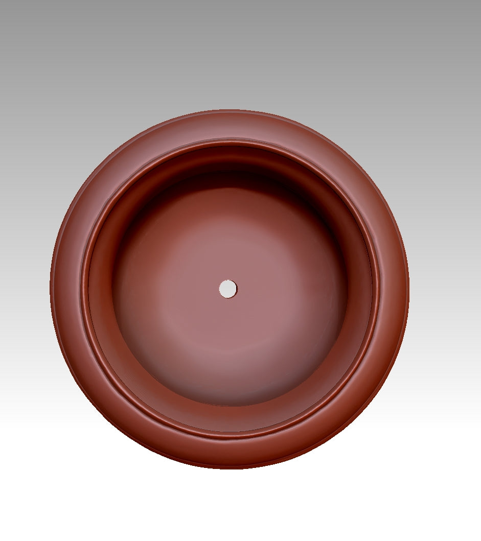 Vintage carved flower pot