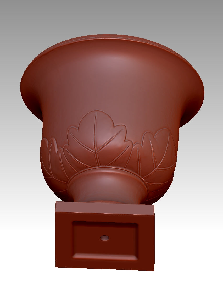 Vintage carved flower pot