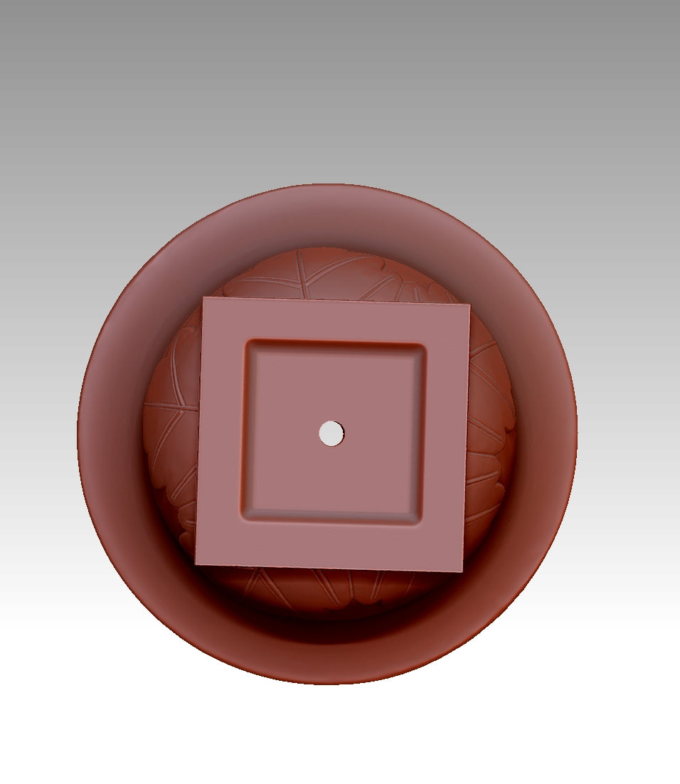 Vintage carved flower pot