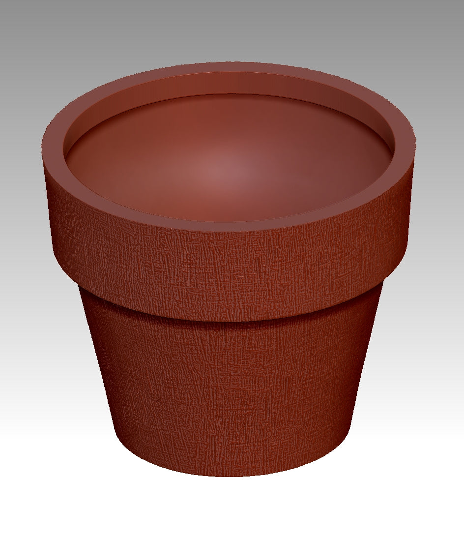 Retro concrete flower pot