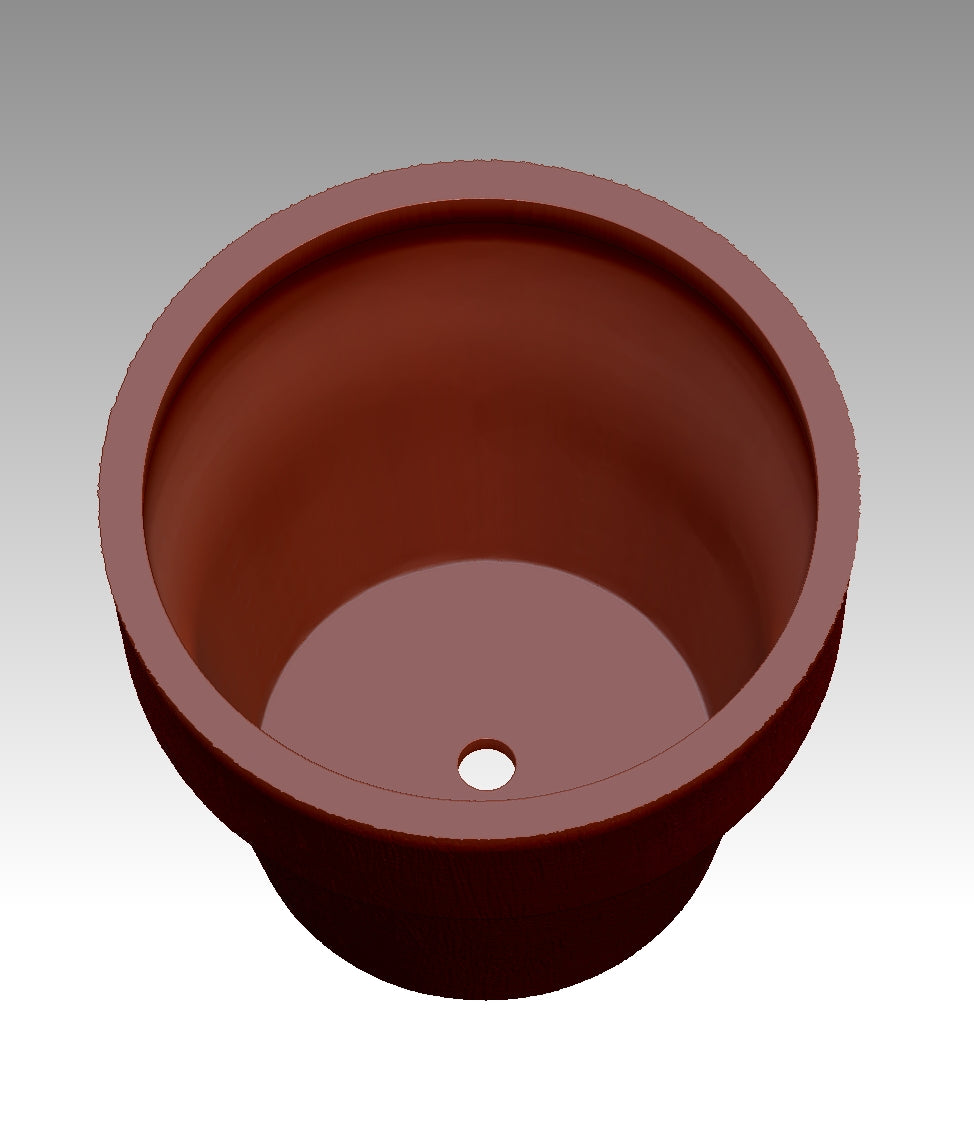 Retro concrete flower pot