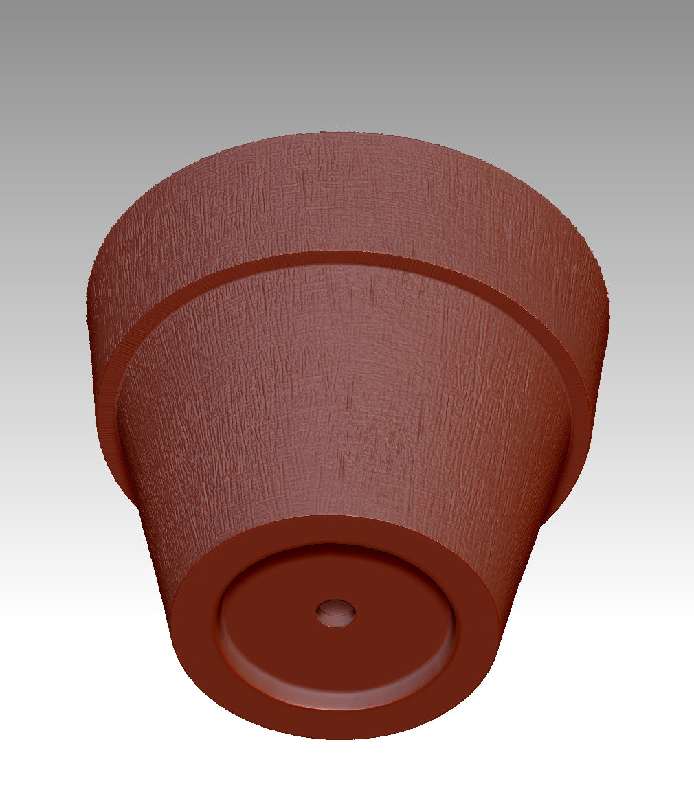 Retro concrete flower pot