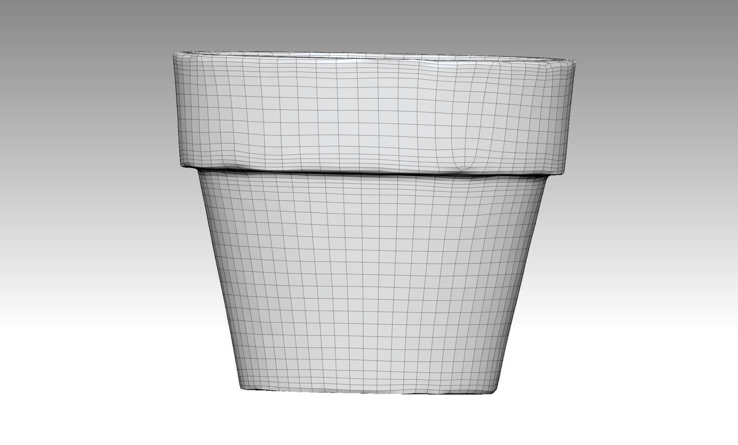 Retro concrete flower pot