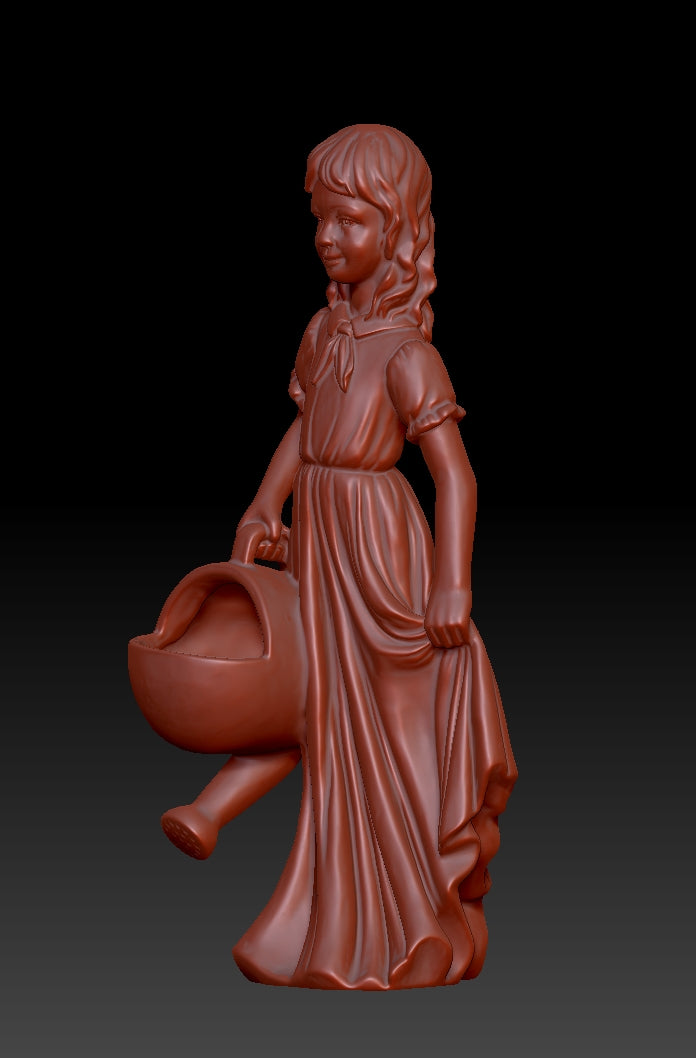 Sculpture of a Girl Carrying a Pot