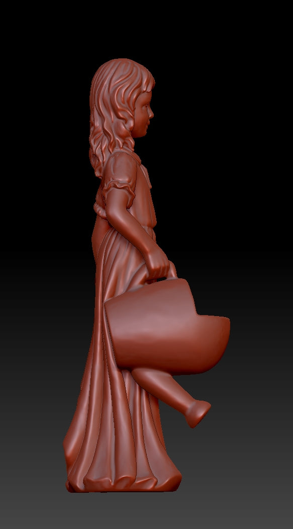 Sculpture of a Girl Carrying a Pot