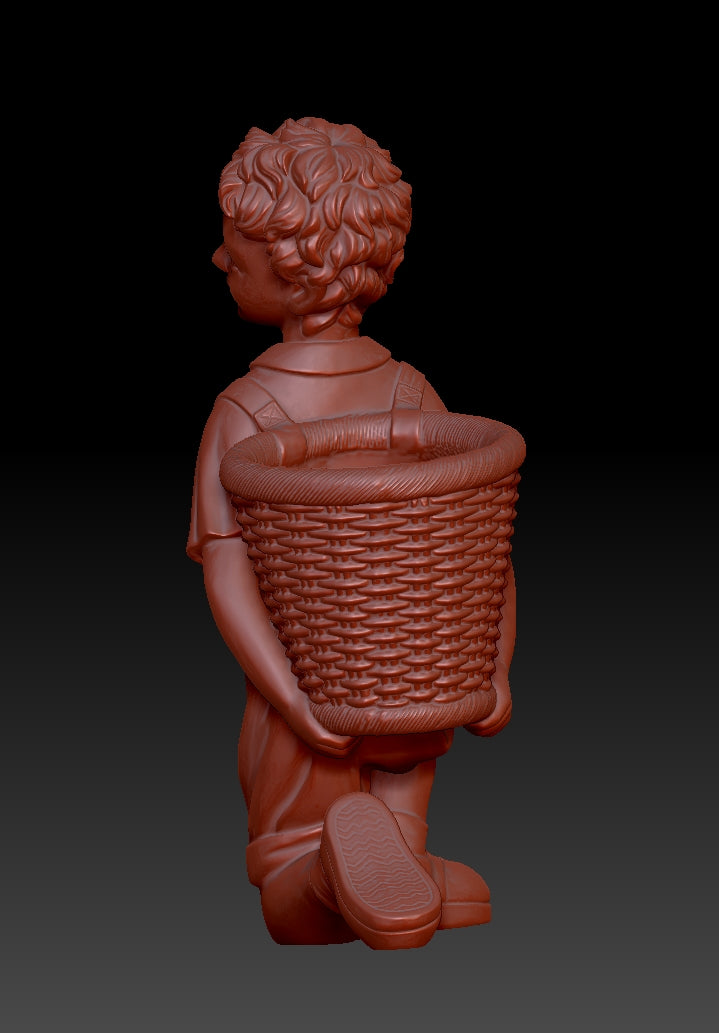 Basket-carrying boy