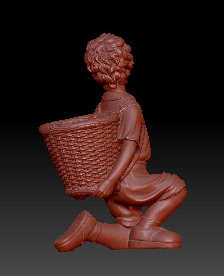 Basket-carrying boy
