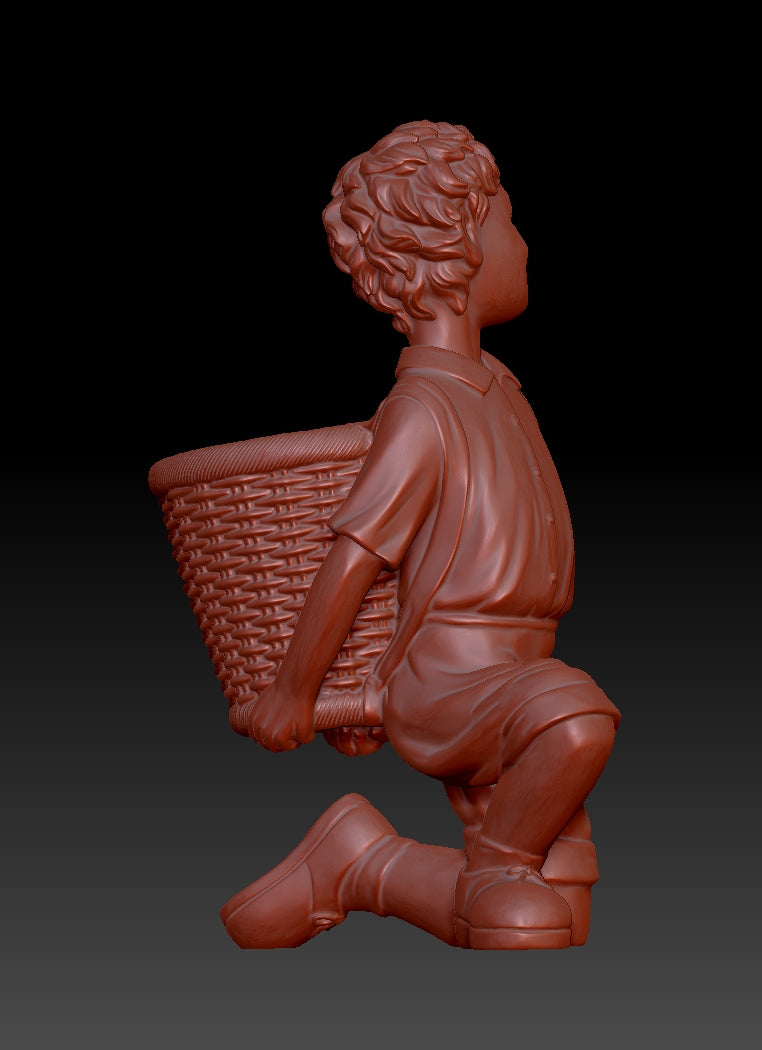 Basket-carrying boy