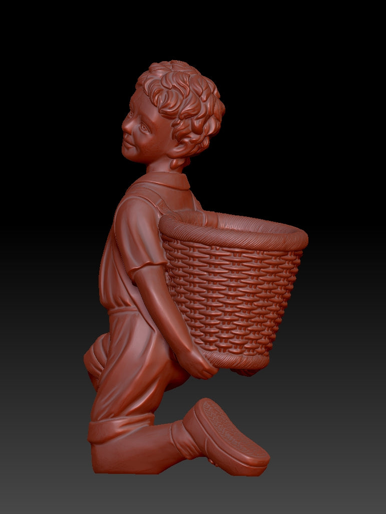 Basket-carrying boy