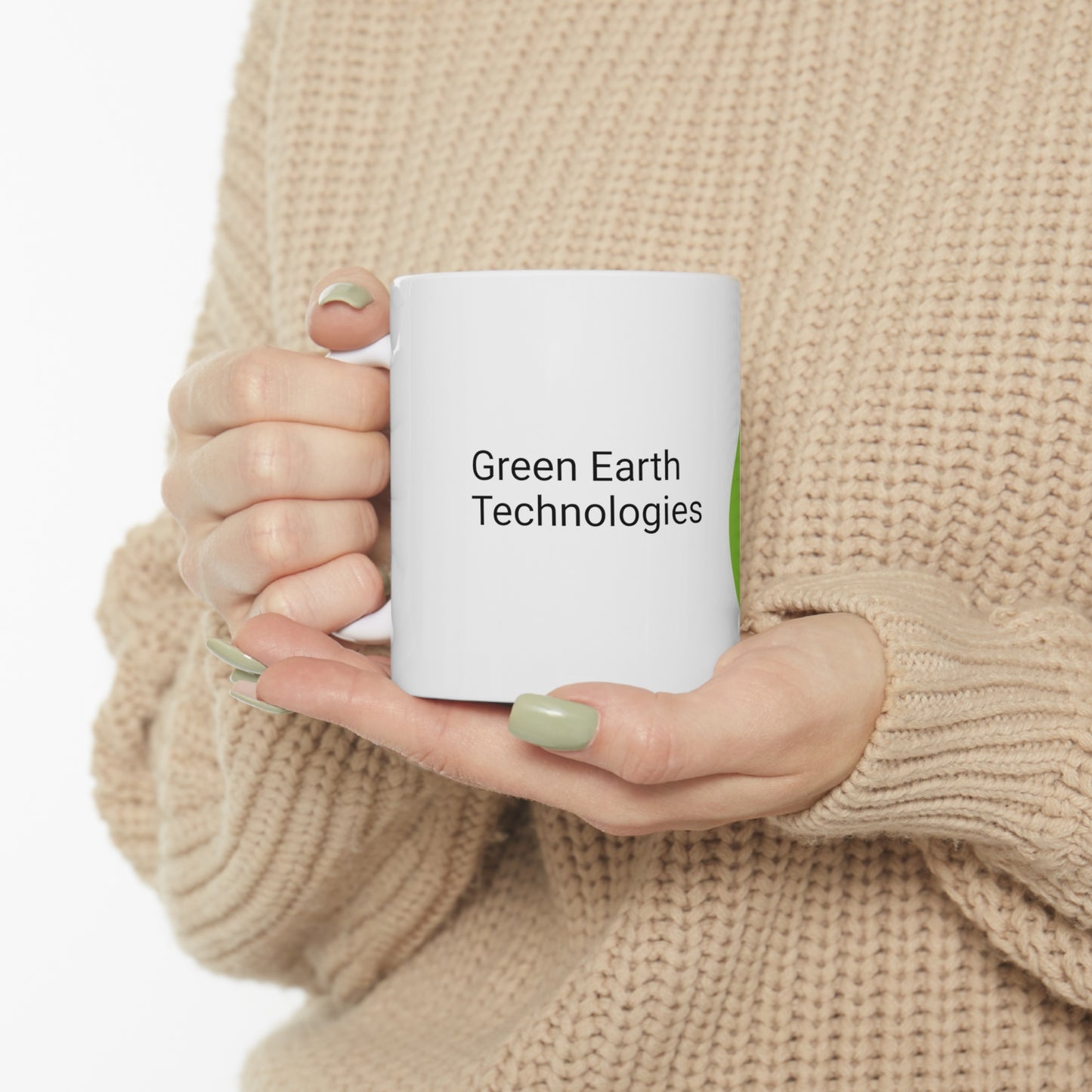 Ceramic Mug 11oz Green Earth Technologies Logo