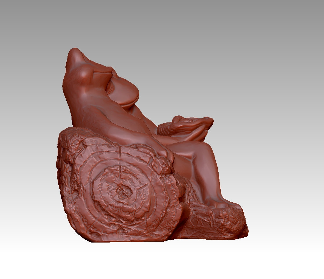 Cute and Fun Double Frog 3D Model