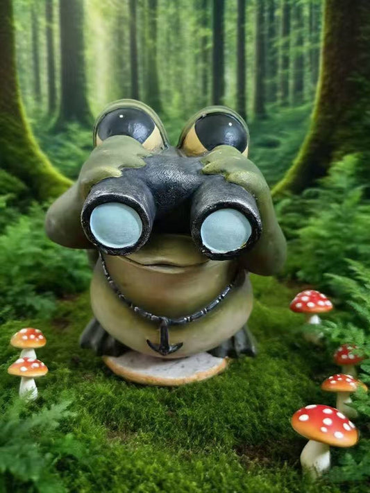 3D telescope frog diorama model