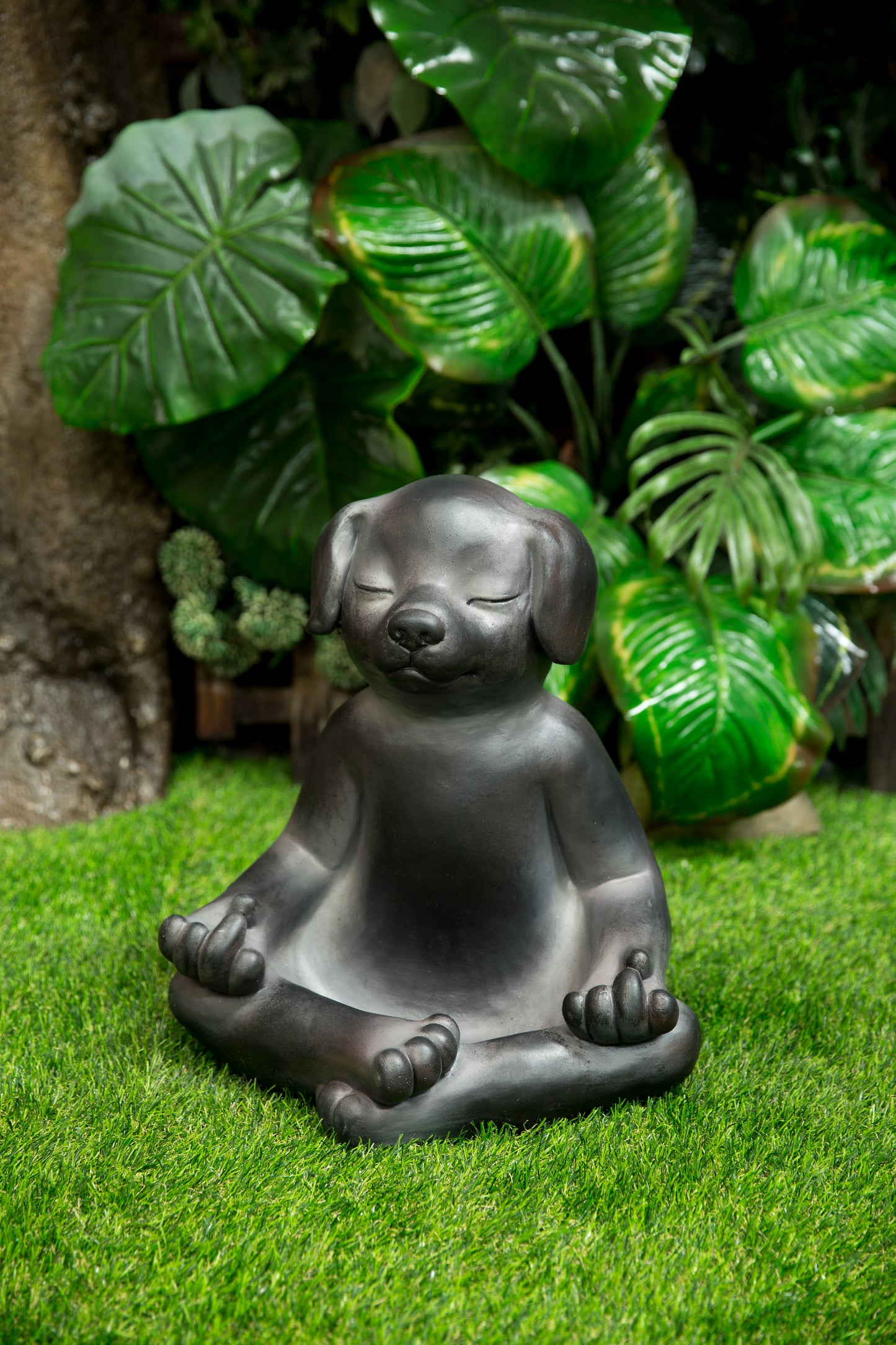 Imitation stone yoga dog resin ornaments ‌