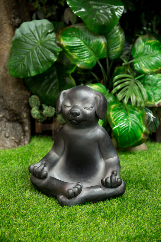 Imitation stone yoga dog resin ornaments ‌