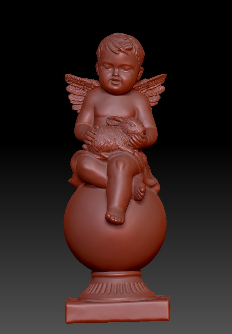 Bunny-hugging little angel