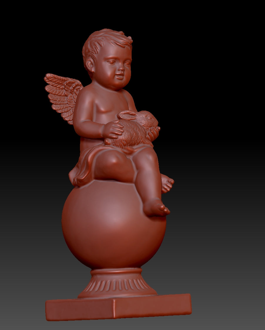 Bunny-hugging little angel