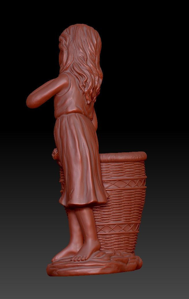 Girl with Flower Basket