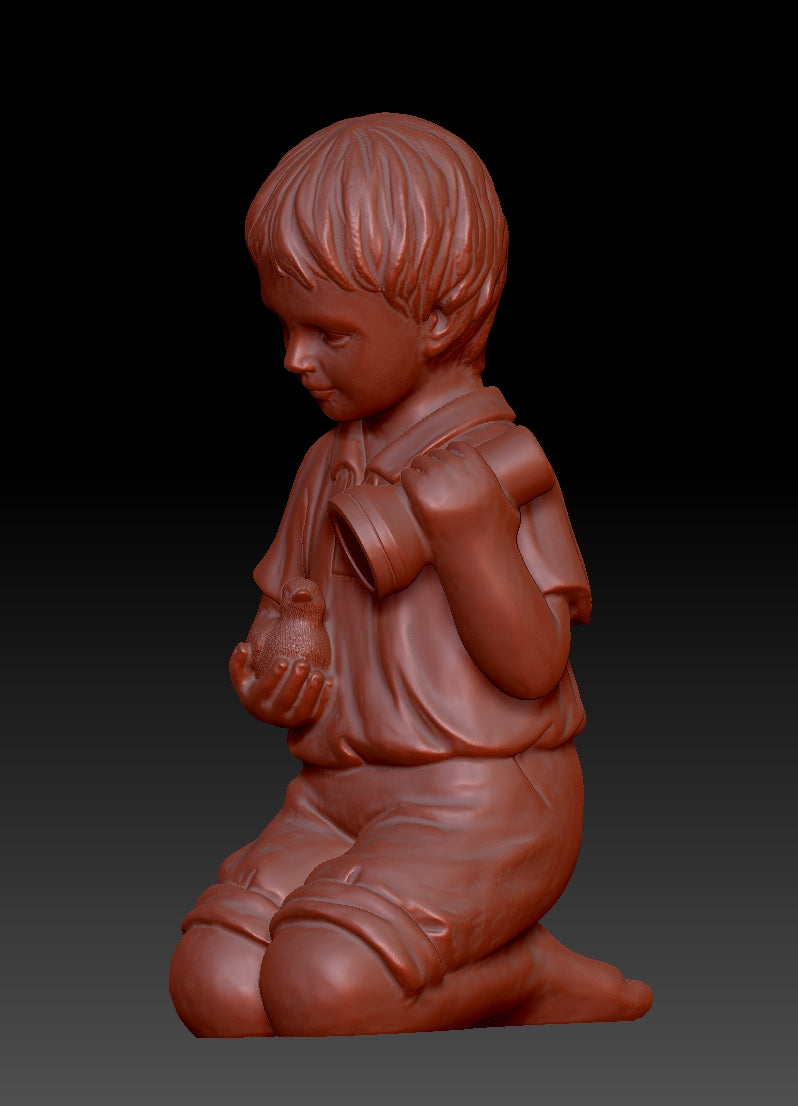 Sculpture of Childlike Explorer