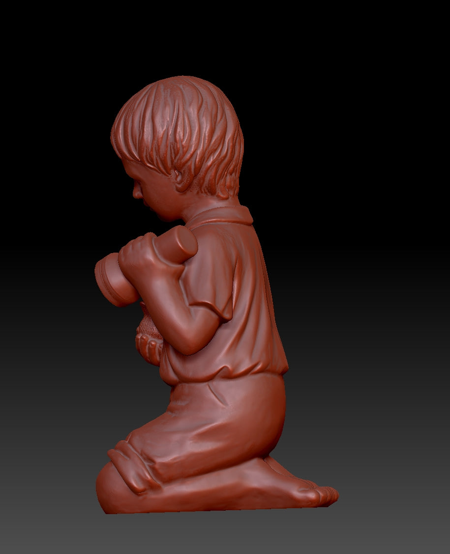 Sculpture of Childlike Explorer