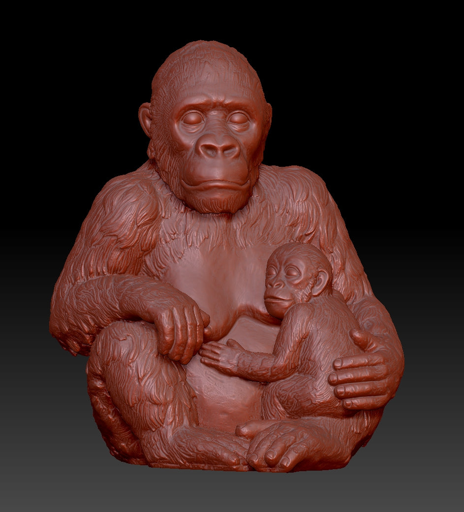 chimpanzee 3D model